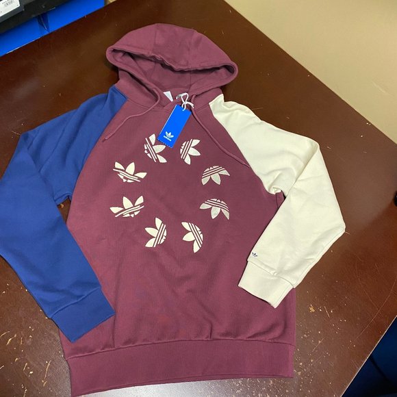 Adidas Mens Multicolor Originals Bold Blocked Long Sleeve Pullover Hoodie Size M - Picture 1 of 6